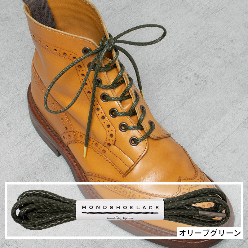 蝋引き靴紐 丸紐石目柄3.5mm