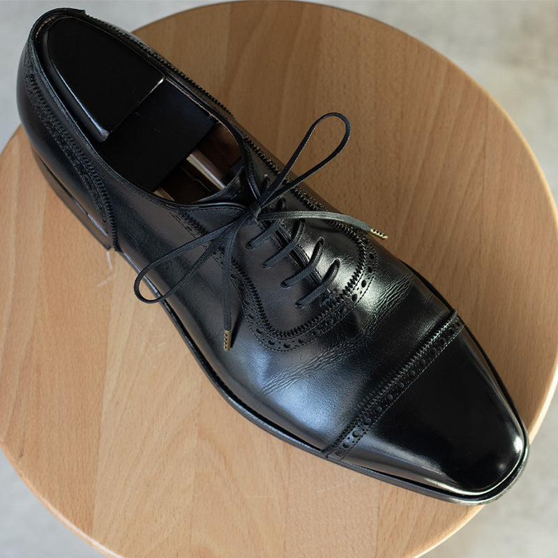 Thin Stay-Tied Waxed Cotton Flat Shoelaces 7/50ʺ(3.5mm)