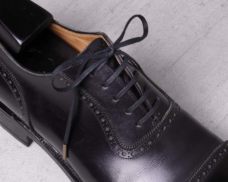 革靴用のブラック・黒の靴紐