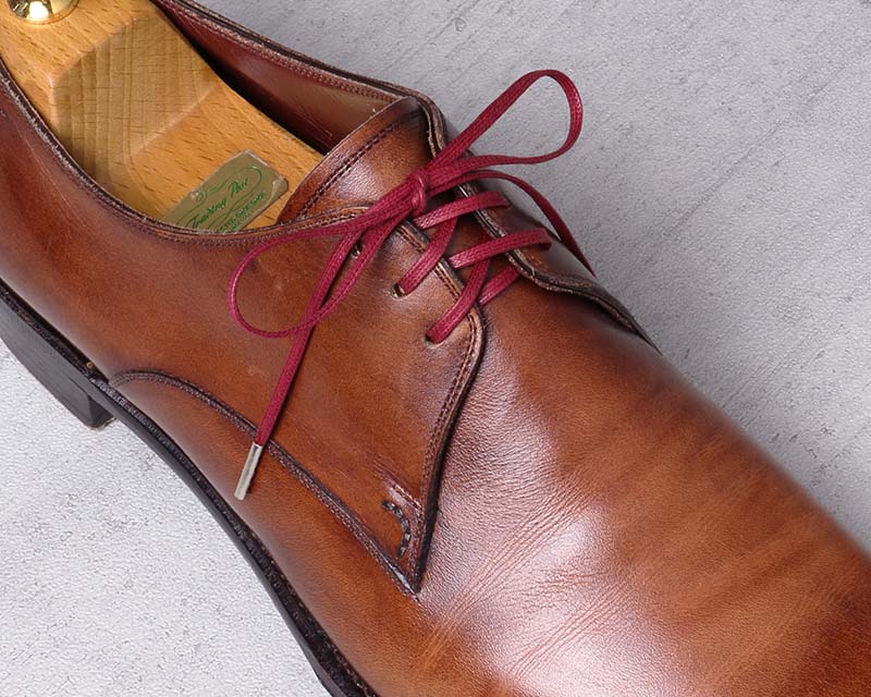 革靴用のレッド・赤の靴紐