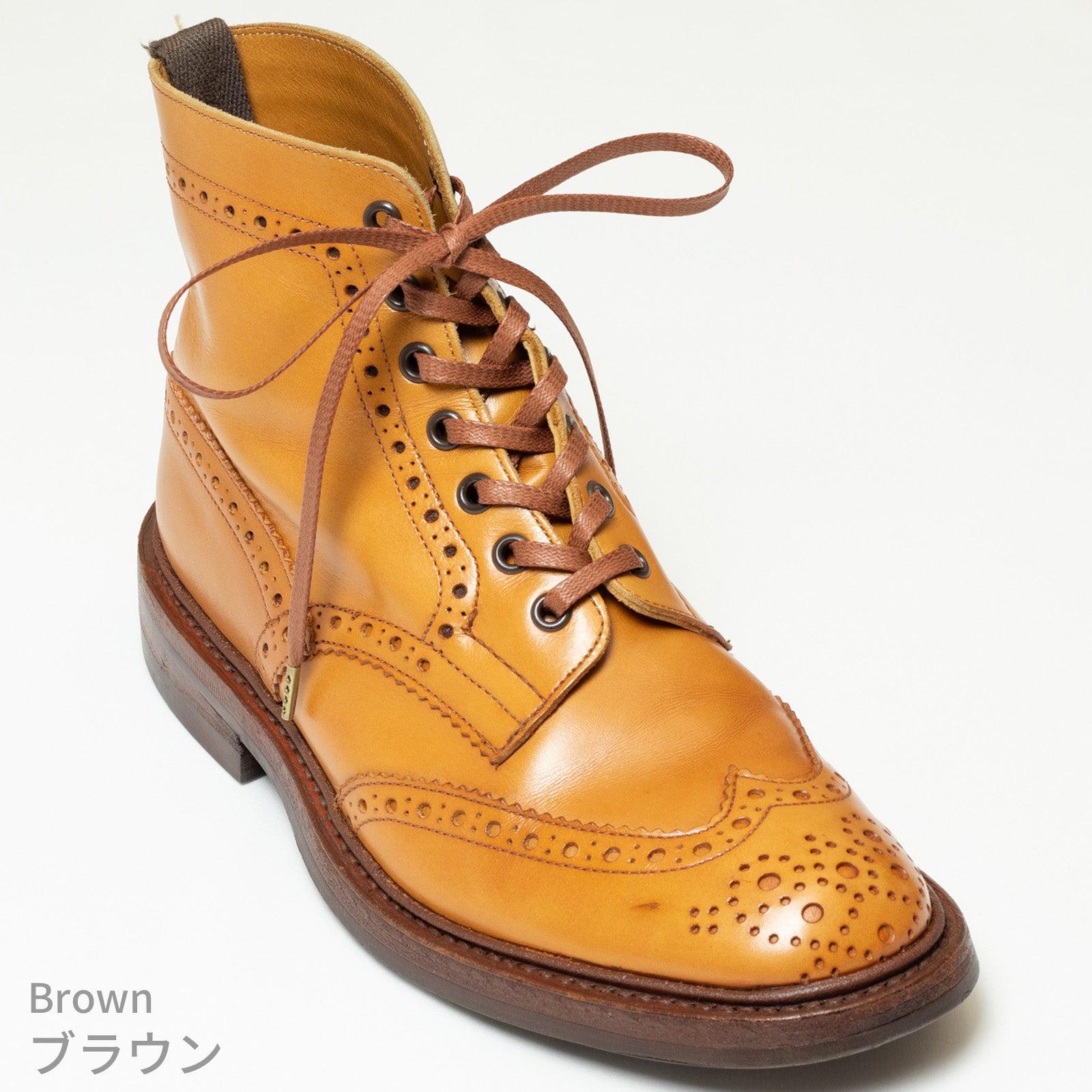 蝋引き靴紐　平紐石目柄5.5mm