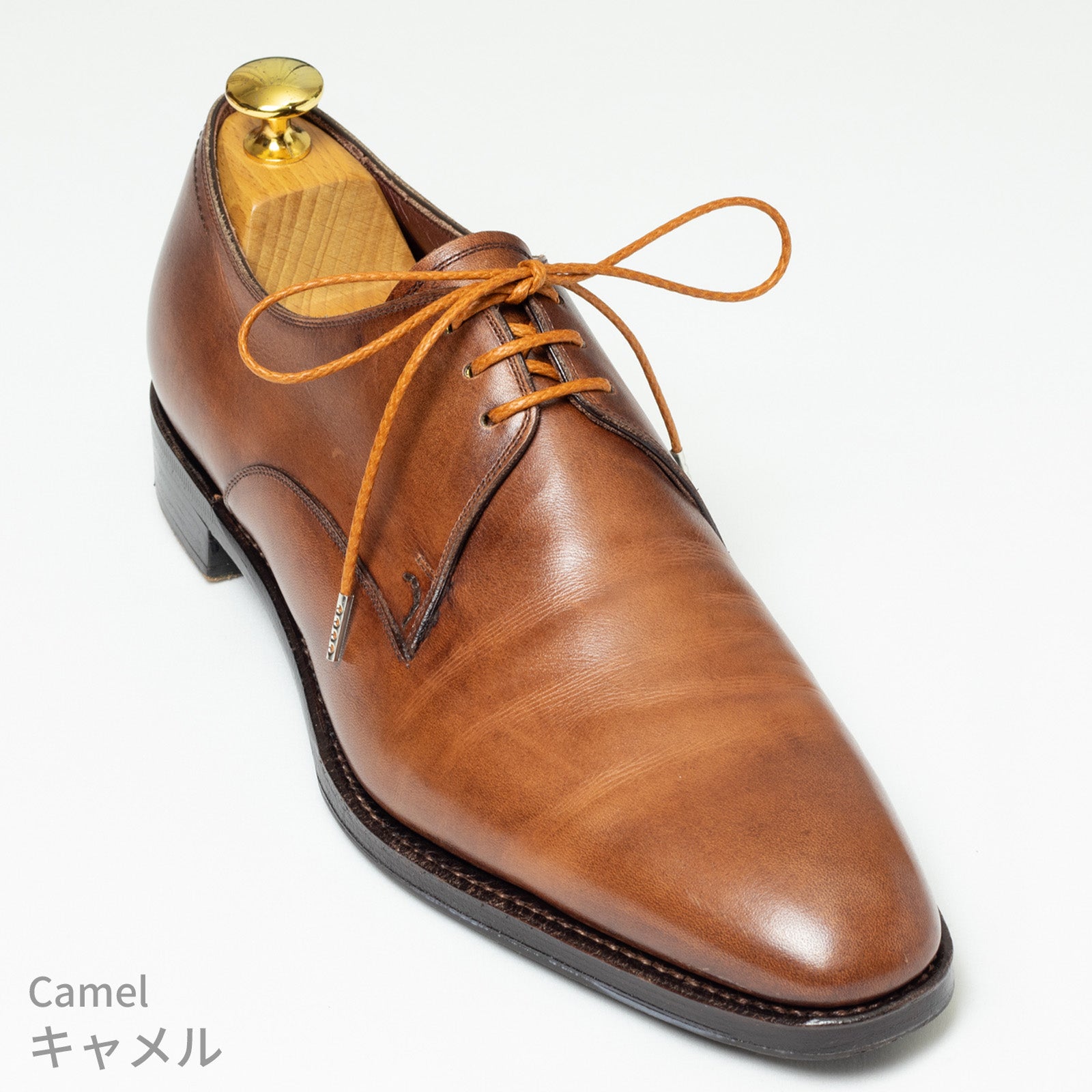 蝋引き靴紐　丸紐石目柄2.5mm